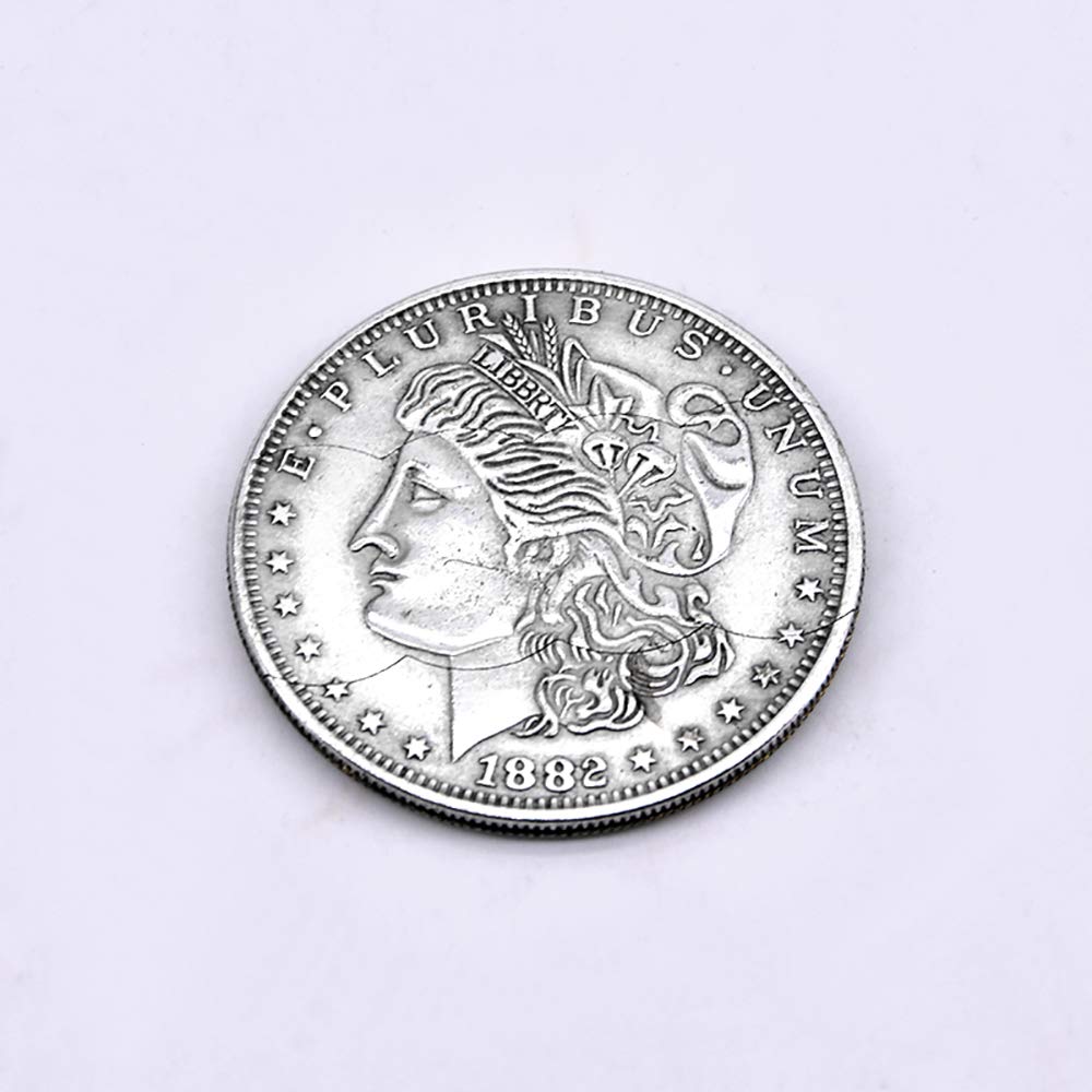 MOMOMAGE Moneda Plegable Morgan – Truco De Magia Con Moneda Y Botella, Accesorio Para Ilusionistas Y Mentalistas