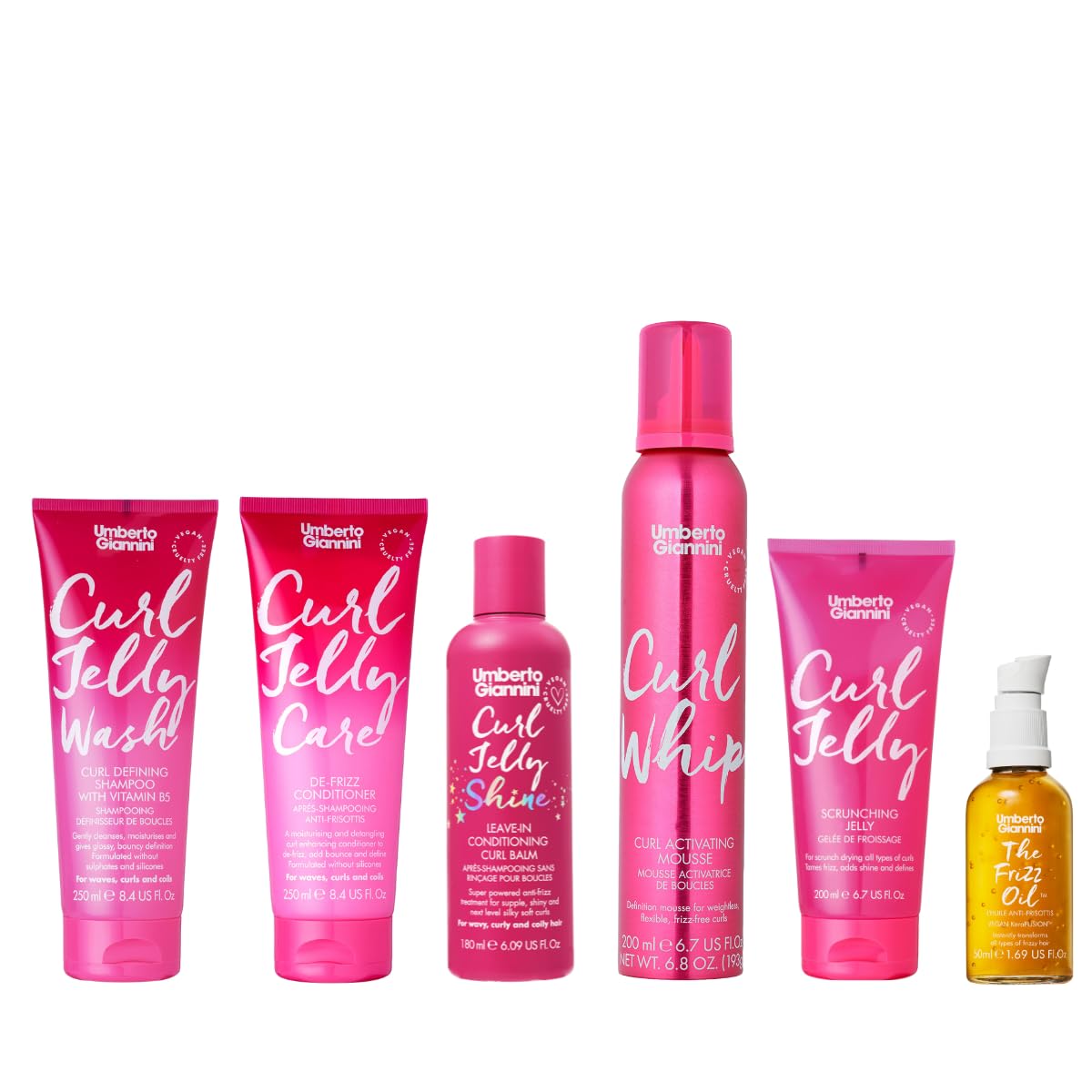 Umberto Giannini Curl Type 3 Kit, Curl, Wash & Style Kit for Type 3a-3c Curls. Nourish and Define Curls, Curl Type 3 Essentials, Full Routine