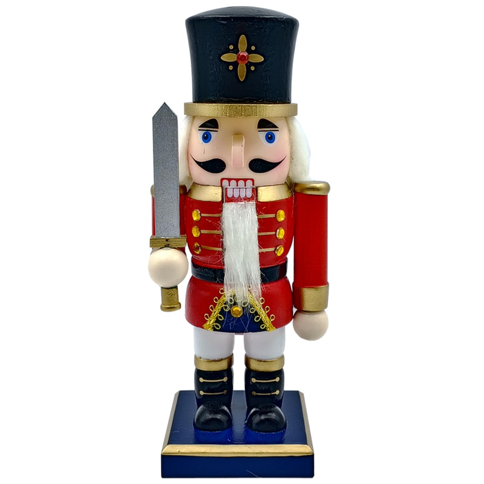 YWLUUOO 1PC Christmas Nutcrackers Wood Nutcrackers Soldier Puppet Display Ornament for Kitchen Christmas Decorations Wood