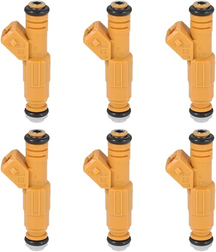 Inyectores de combustible 0280155710 compatibles con Jeep Cherokee Grand Cherokee 1987-1998 Wrangler Comanche 4.0L 4 agujeros inyector de