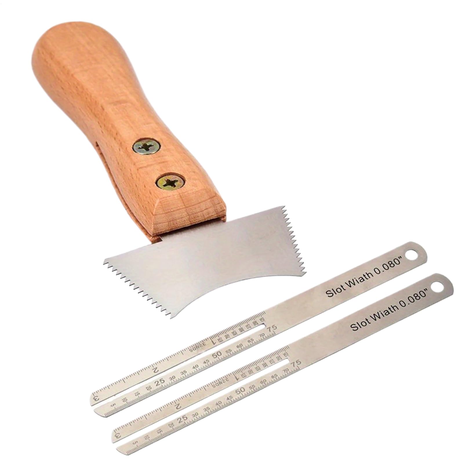 Outil de nivellement pour guitare et basse avec manche en bois confortable