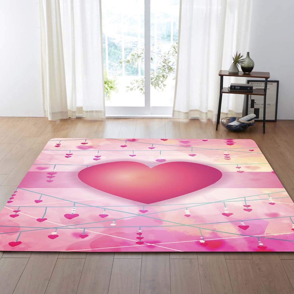 Tapis Amour salon chambre - Fini les sols froids avec ce grand format