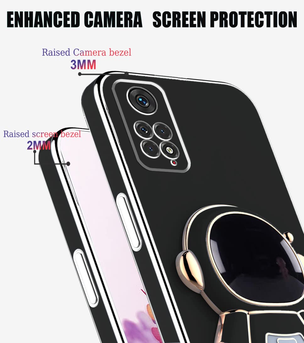 Cover Xiaomi Redmi Note 11 Pro Silicone TPU - Custodia Antiurto Con Astronauta 3D, Rosa - 2