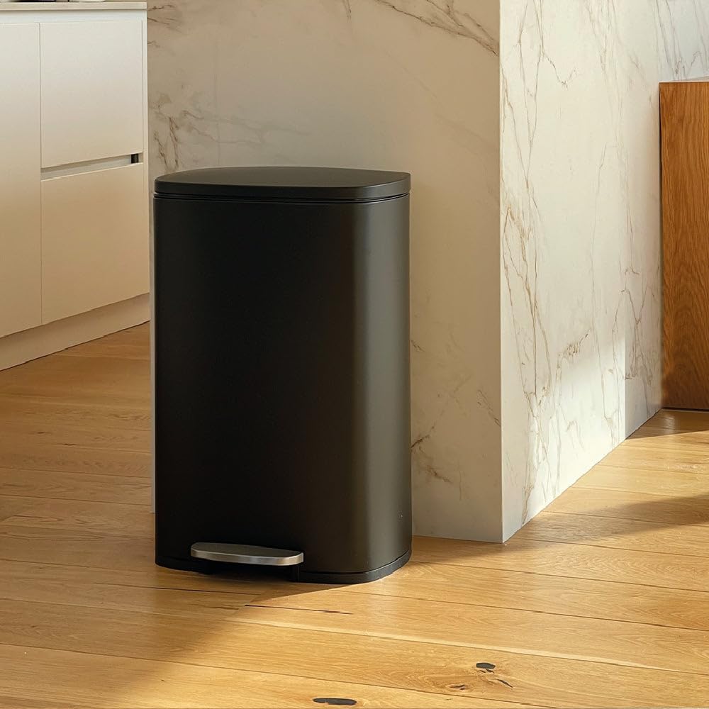 Cestino da bagno a pedale argenta tonda cromo 5 L in inox | Leroy Merlin