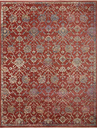 Loloi Giada 9'-0" x 12'-0" Area Rug in Red/Multi - Traditional Accent Rug, Modern Color Rug for Living Room, Bedroom, Entryway & Hallway, No Shed High Traffic Home Décor