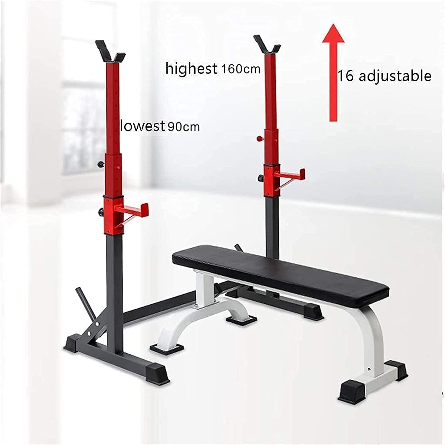 Multi-Function Weight Lifting Home Gym Multifunctional Squat Rack Barbell Rack Overweight Load Bearing Siamese Rack