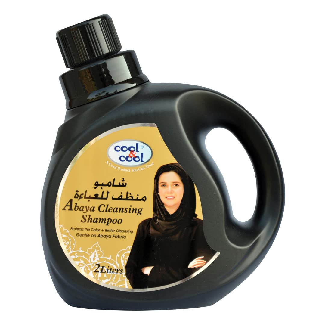 Cool & CoolAbaya Cleansing Shampoo 2 Liters - Gentle Fabric Care, Color Protect, Long Lasting Fragrace & Easy Rinse Off