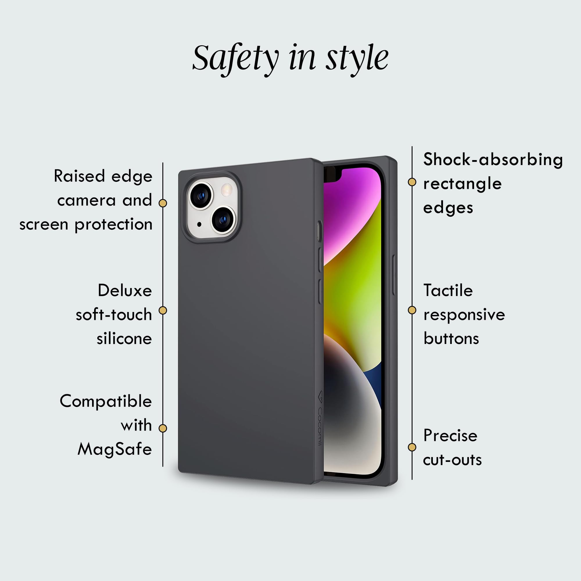 Cocomii Funda cuadrada para iPhone 12 Pro Max, compatible con MagSafe, silicona, delgada, mate, suave al tacto, forro de microfibra, antiarañazos, a prueba de golpes, compatible con iPhone 12 Pro Max