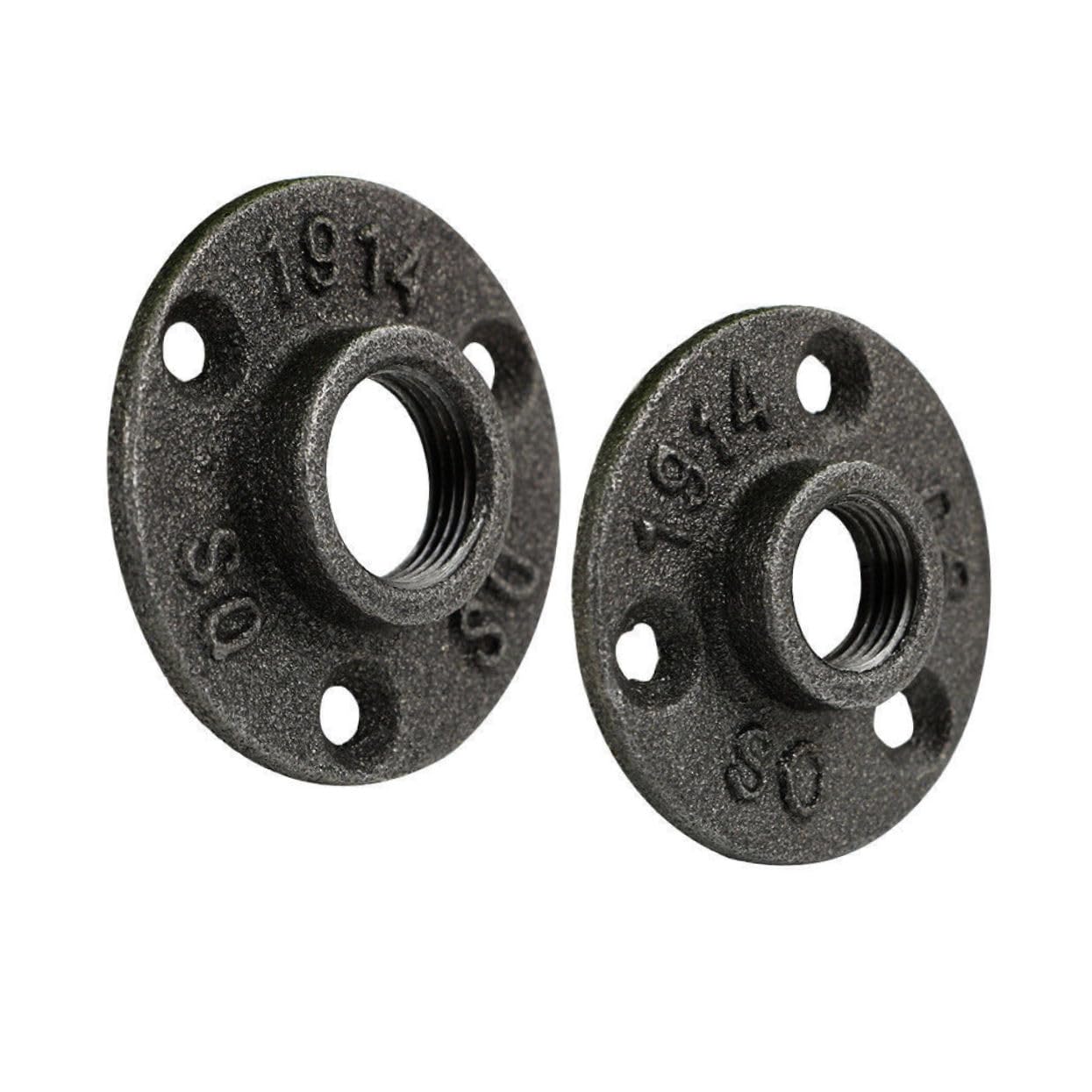 Flangia da Parete Filettata in Ferro 20mm, 10 Pezzi