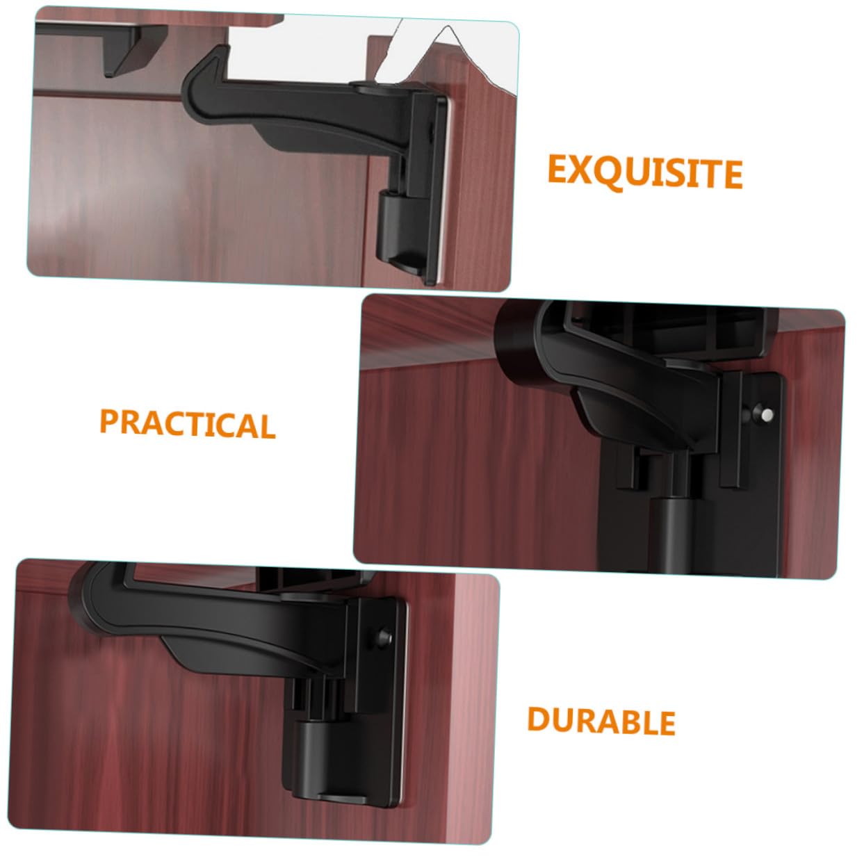 Cerradura de Seguridad para Cajones, 10 Piezas, Abs Negro