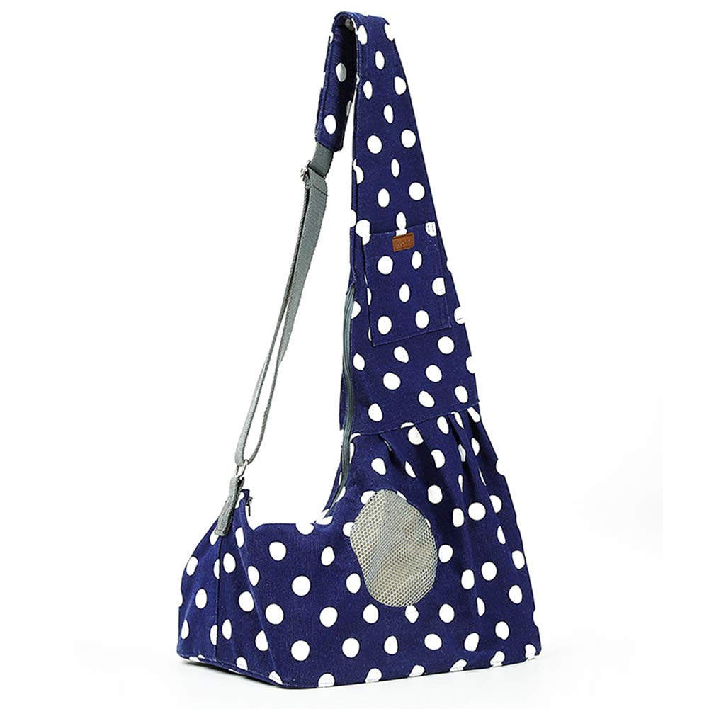 FUNAT Pet Sling Carrier Bag, Pet Sling Carrier Shoulder Bag for Cats Dogs, Pet Dog Travel Bag for Walking, Hiking, Bike Camping