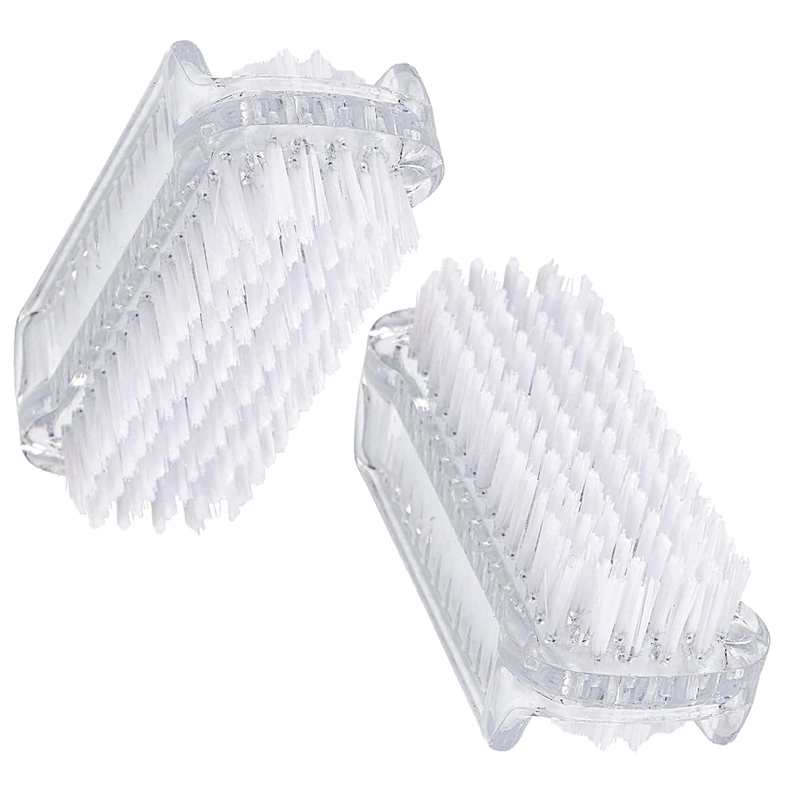 2 PCS Spazzola Per Unghie,spazzolino per unghie mani,Spazzole per la Pulizia plastica,Universale,Per Pulizia di mani Delle Unghie(Bianco)