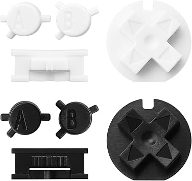 SING F LTD 2 Set Power ON Off Buttons Keypads A B Buttons Keypads D Pads Buttons Replacement Button Plastic Compatible with Nintendo Game Boy Color Black and White