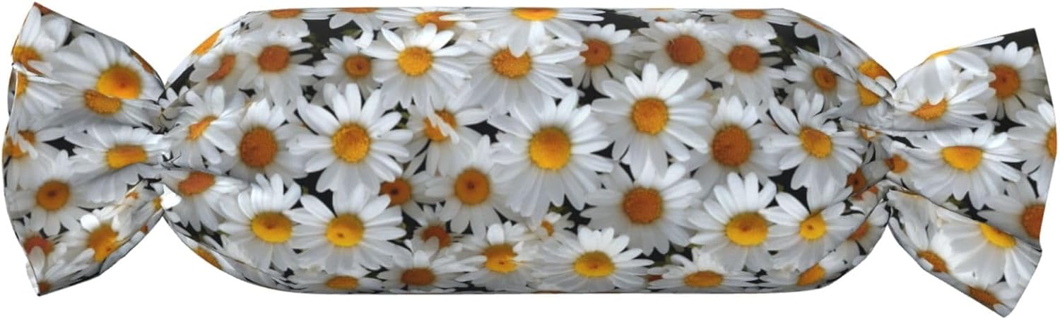 Daisy Print Candy Cylindrical Comfortable Pillow Throw Pillows Home Decor Easy Maintenance