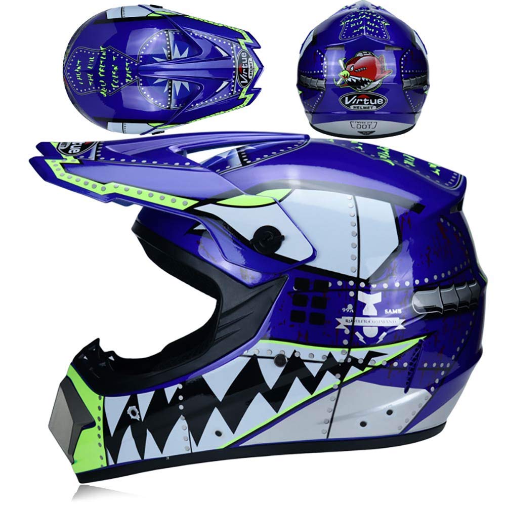 Kask motocrossowy, zestaw kasków na całą twarz dla dorosłych z okularami, maską, rękawiczkami, certyfikat DOT, dla dzieci, dorosłych, motocyklowy, kask zderzowy do Downhill MX, Quad Enduro, Racing Dirt Bike