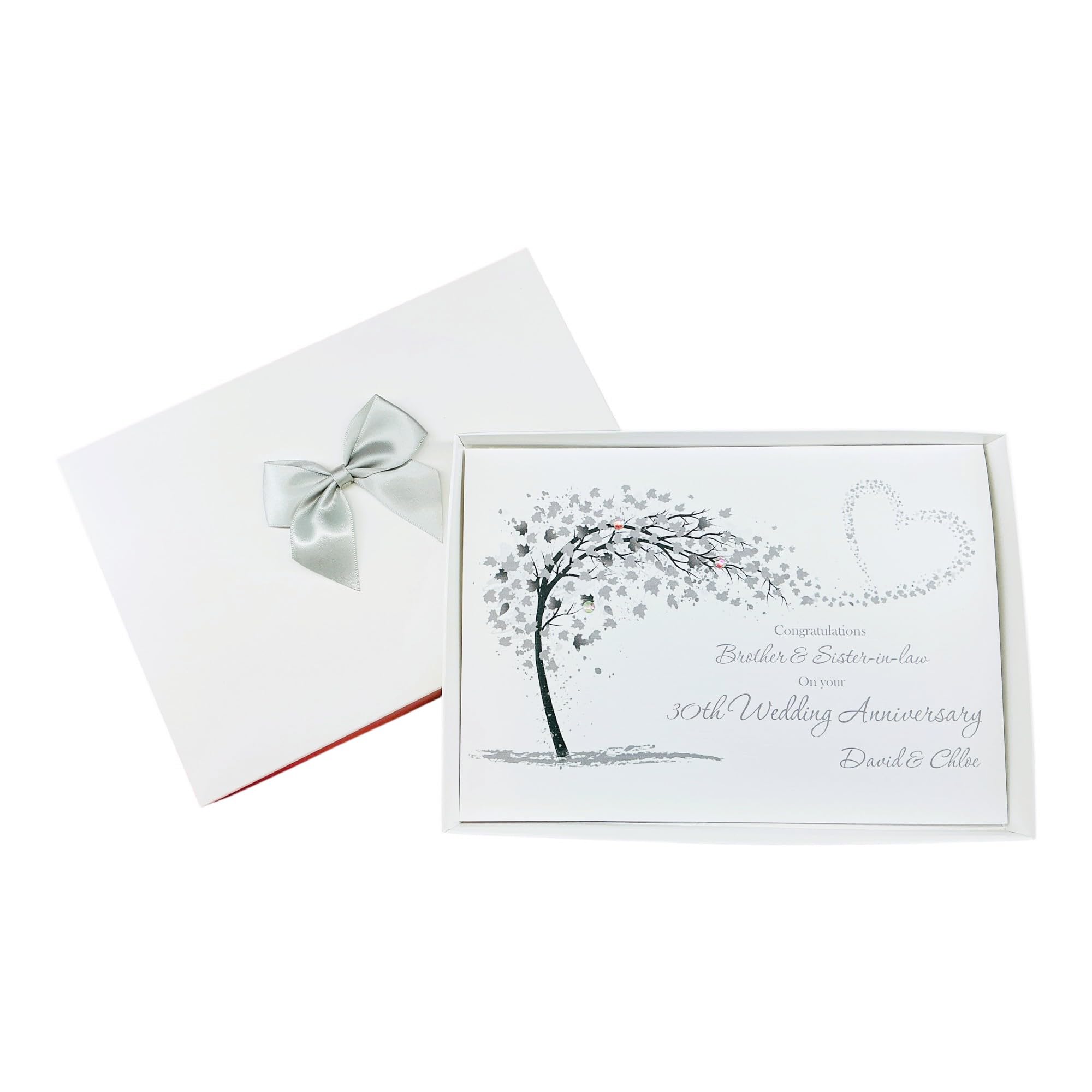 Brother & Sister-in-Law 30th Wedding Anniversary Card Pearl - SH 182 — image 1