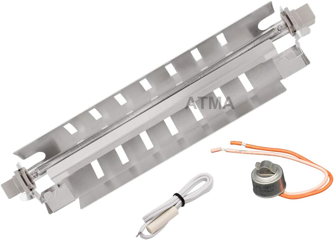 WR51X10055 Refrigerator Defrost Heater WR50X10068 Defrost Thermostat and WR55X10025 Temperature Sensor Kit Compatible with GE Hotpoint Refrigerator Replaces WR51X10030 AP3183311