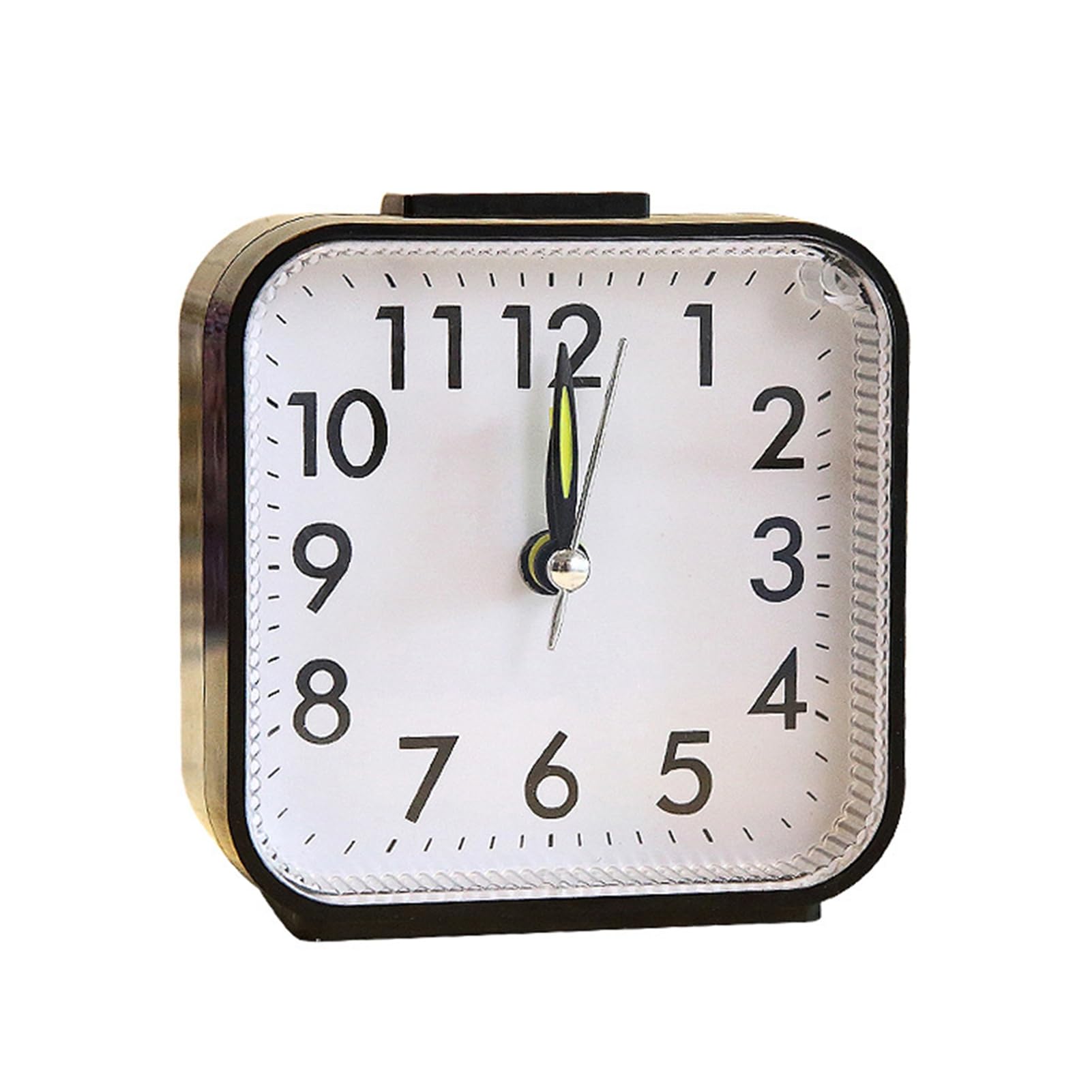 Compact Alarm Clock Silent Battery Powered Easy-to-read Loud for Heavy Sleepers Kids Elderly Non-ticking Night Light Travel-friendly Clear