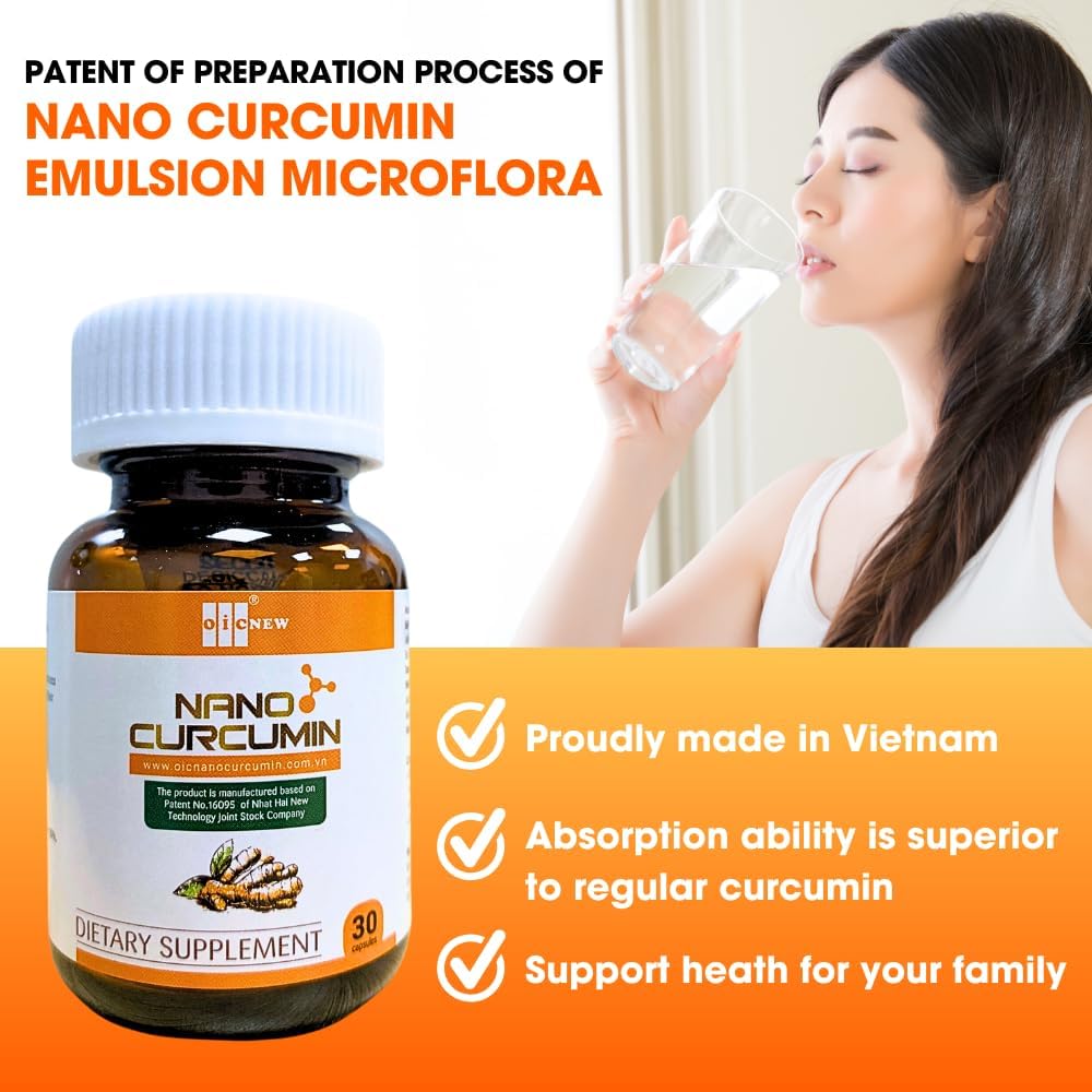 Nano Curcumin - 30 Capsules - Nano Technology Increases Absorption Up to 99.9%, Promotes Digestive System, Relieves Gastric and Beautifies The Skin - Image 4