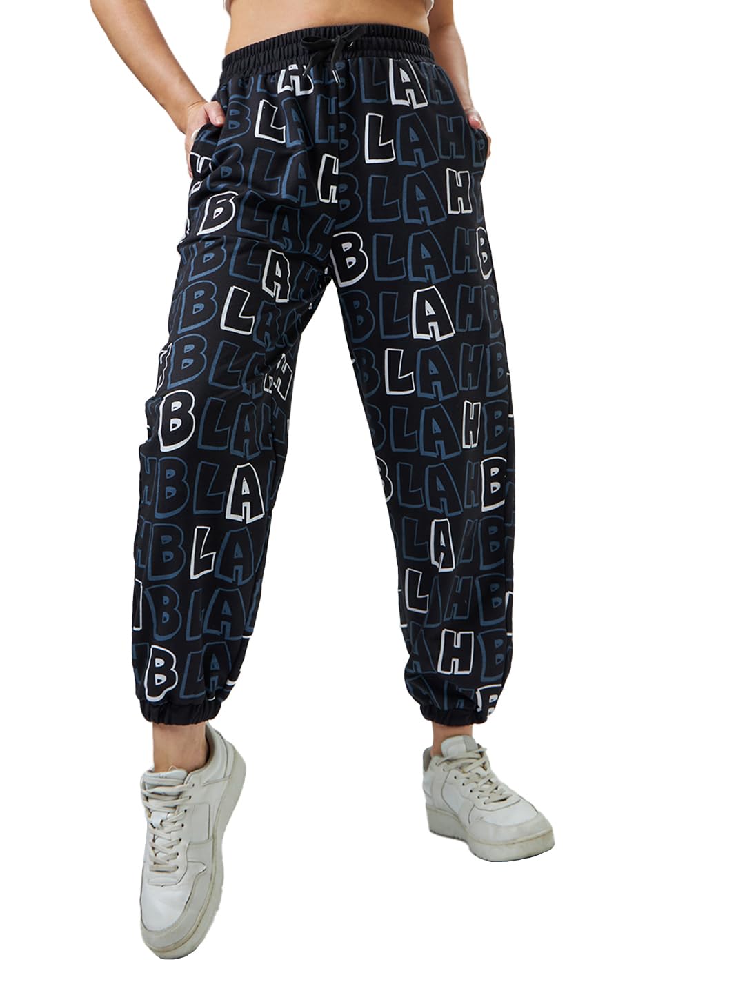 bewakoof Women's High Rise Terry Oversized Fit Joggers-picture-18