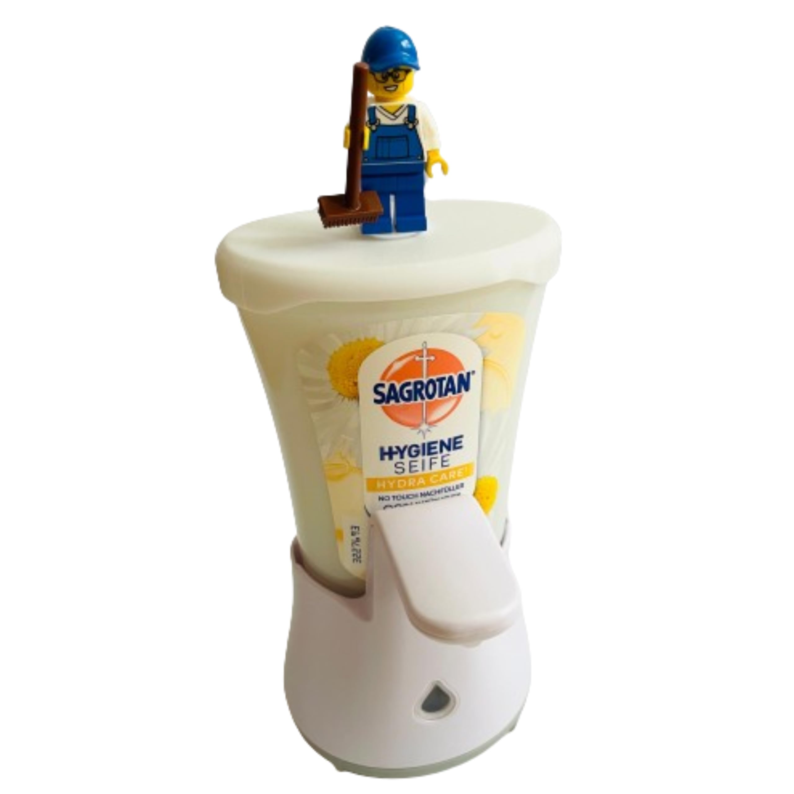 Set of 1 Lid Accessories Suitable for Sagrotan No Touch Soap Dispenser Refill with Building Block Figure Integration (Building Block Figure Not Included)