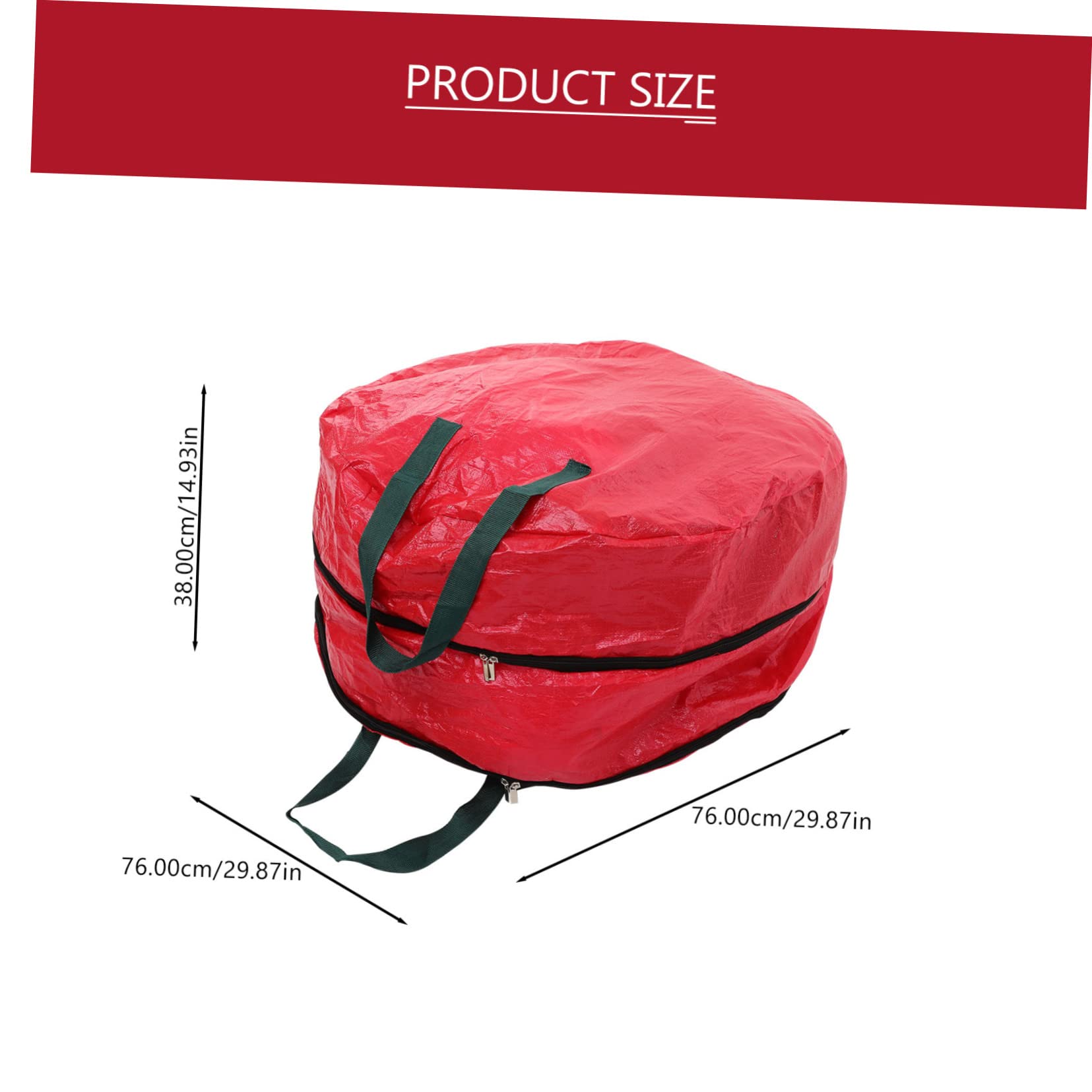 Beatifufu Christmas Wreath Organizer Double Garland Storage Bag Holder Material Zippered Design for Easy Access Portable Christmas Decoration Storage