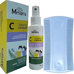 Spray Capilar Piolho Solta Lêndea Sem Enxague Auxilia na Remoção de Piolhos e Lendeas M MariS + Pente Fino de Plástico