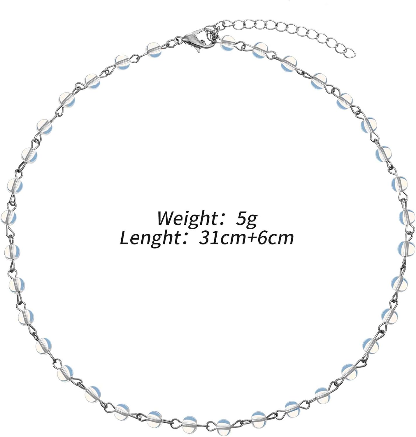 BBTO 9 Pieces Women Girls Sliver Layered Chain Choker Necklace Layered Pendant Choker Jewelry Set - Image 6