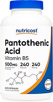 Nutricost Pantothenic Acid (Vitamin B5) 500mg, 240 Capsules
