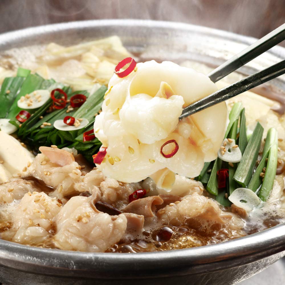 博多若杉 厚切り小腸 牛もつ鍋セット 国産 九州 福岡 お取り寄せ 明太あごだし醤油味