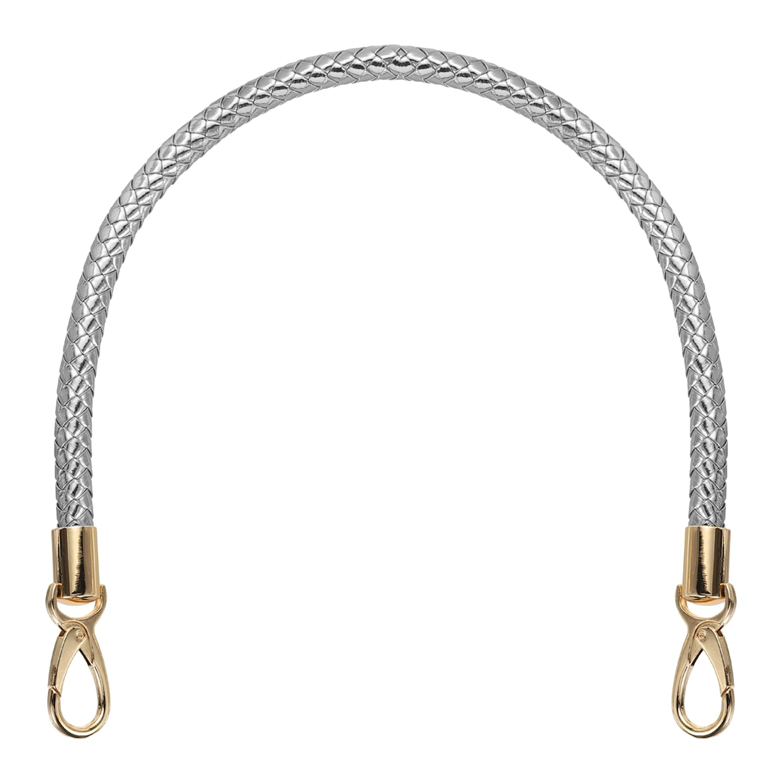 sourcing map Braided Purse Strap, 21.6 Inch PU Leather Purse Strap Handle Replacement for Handbag Tote Underarm Bag Making (Silver) — image 1