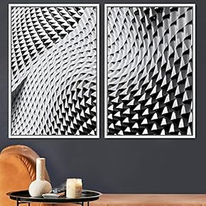 signwin 2 Piece Framed Canvas Wall Art Linear...