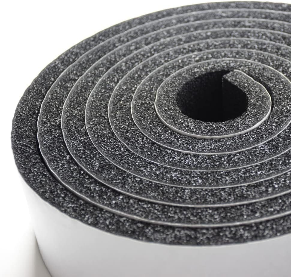 Image of DOBTIM Pipe Insulation Foam Wrap Tape, Self Adhesive with High Resilience for Pipe Insulation Wrap 13 Ft Long x 4 Inch Wide x 1 /5 Inch Thick