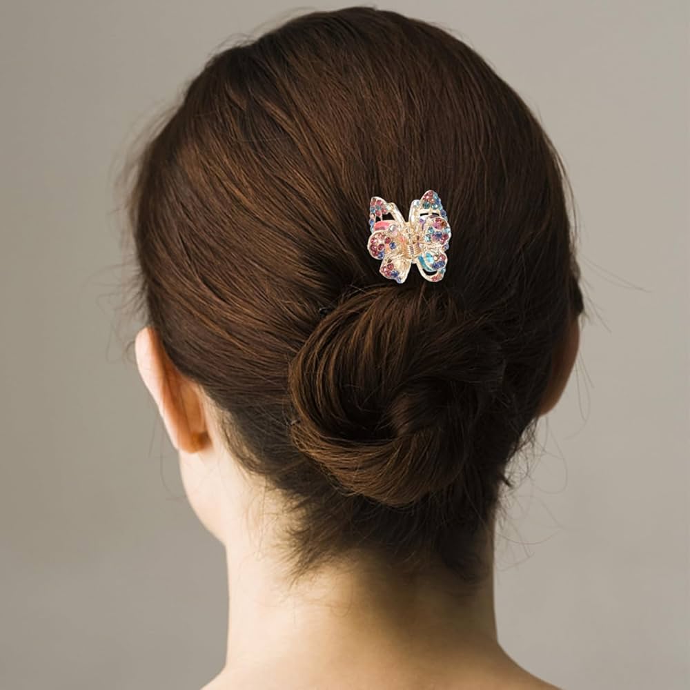 Amazon.com : Minkissy 5Pcs Mini Hair Claw Clips Rhinestone