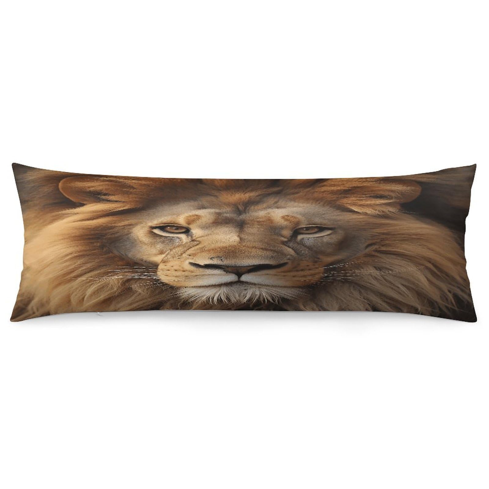 African Lion Head Throw Pillow Cover Soft Pillow Case Decorative Lumbar Pillow Cover Cozy Throw Pillowcase Polyester Rectangular Cushion Case Decor for Couch Sofa Bed