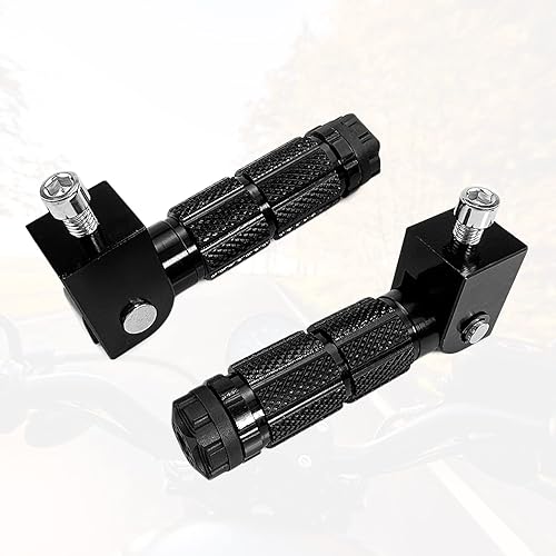 Miniatura 7 de Estriberas plegables de aluminio M8 CNC para motocicleta, pedales de pasajero, reposapiés para bicicletas, bicicletas eléctricas, ATV compatibles