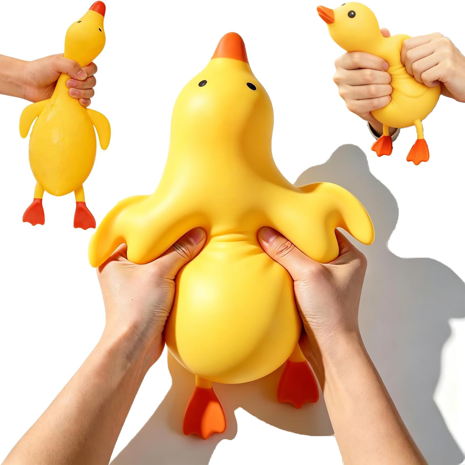 Siebkorb 13In Big Duck Squishy, Jumbo Giant Cute Duck Squishes Stress Ball, Slow Rising Stress Relief Ball Fun Decompression Ultra-Soft Ducks Squishies Gift for Anxiety Stress Party Favors