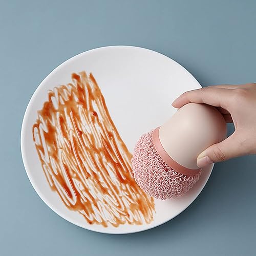 Miniatura 9 de 4 cepillos para platos de olla con mango redondo, repuesto para cacerola, fregadero, fregadero, cepillo de limpieza