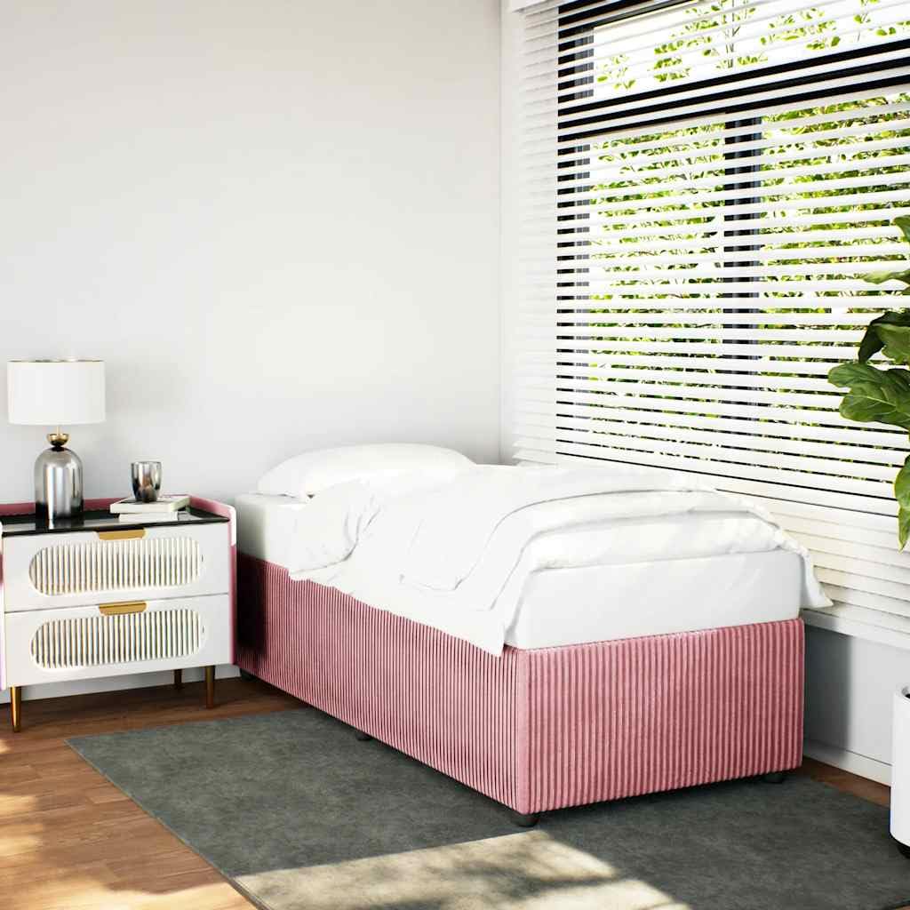 Velluto Premium Imbottito Giroletto Rosa 90x200 cm