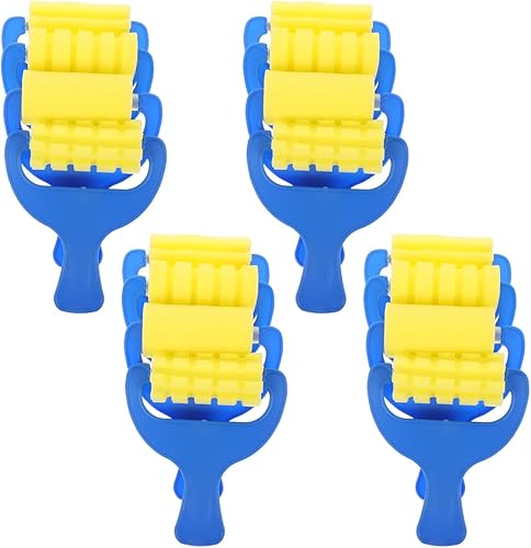 12pcs rodillo esponja cepillo espuma pintura rodillo pintura artesanía esponja niños arte redondo espuma dibujo cepillo rodillo pintura rodillos