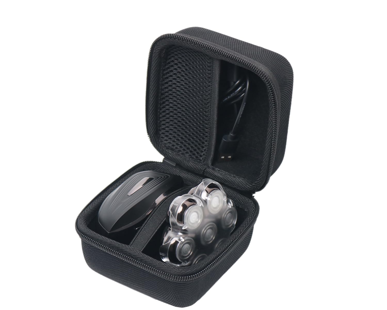 Hard Protective Travel Case Compatible with Men's Balder Boss with Mesh Pocket for Travel, Travel Storage Bag Compaitble with RMton Balder Pro Head Shaver XR7120/XR7000