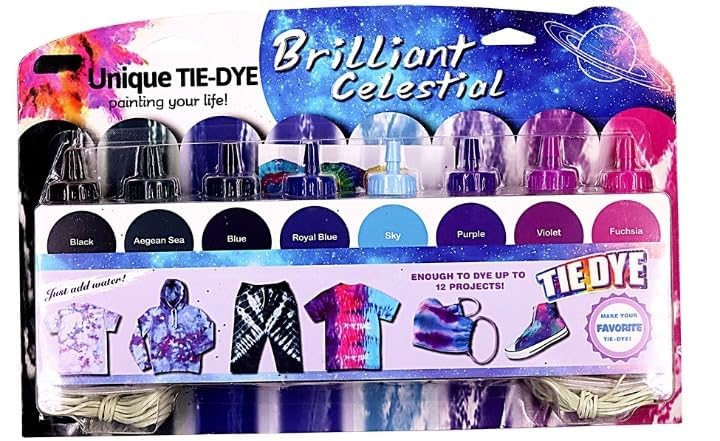 URBAN BOX Tie-Dye Kit – 8 Vibrant Colors for DIY Fabric Art & Creative Fashion Designs-image-42