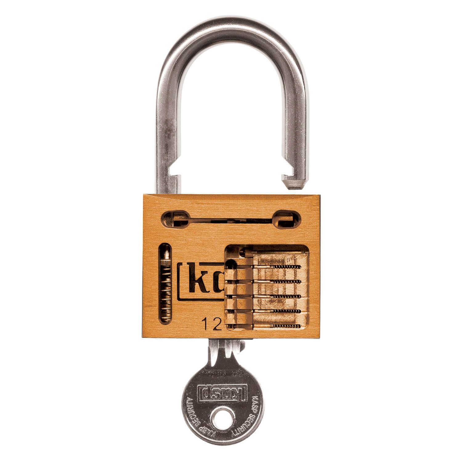 Kasp 125 Premium Brass Padlock - 40x63 Millimeters - Long Brass Shackle, Multicolor, 40 x 63 mm - Image 3