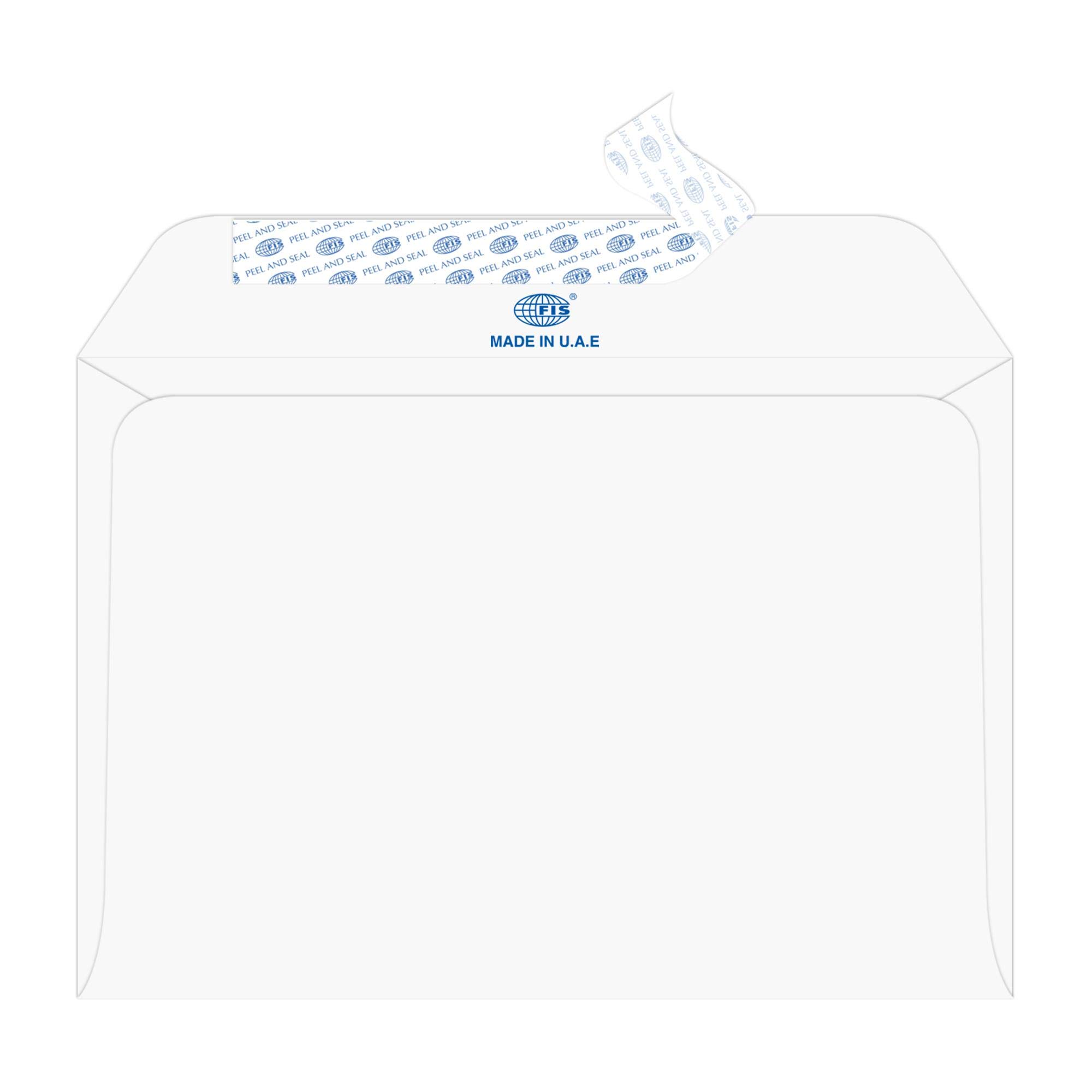 FIS Executive Laid Paper Envelopes Peel & Seal, Pack of 25 Pieces, Moon Beam White Color, C6 (114 x 162 mm) Size, 100 GSM - FSEE1013PMWB25