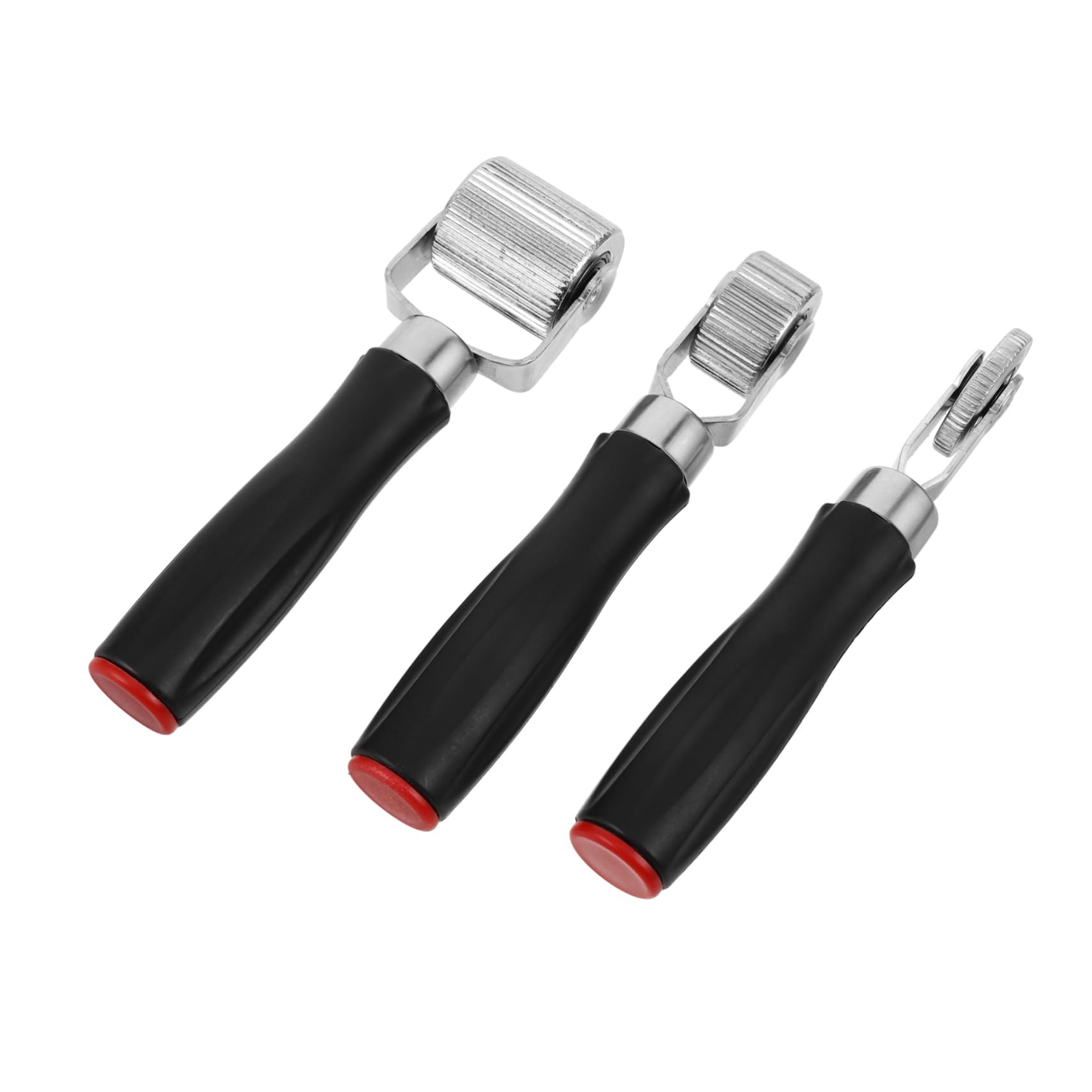 PRETYZOOM Strumento la Riparazione Pneumatici Auto con 3 Rulli in Metallo (6mm, 20mm, 40mm) Kit Portatile per Bici, Camion e Quad con Manico Plastica Fonoassorbente per Riduzione Rumore