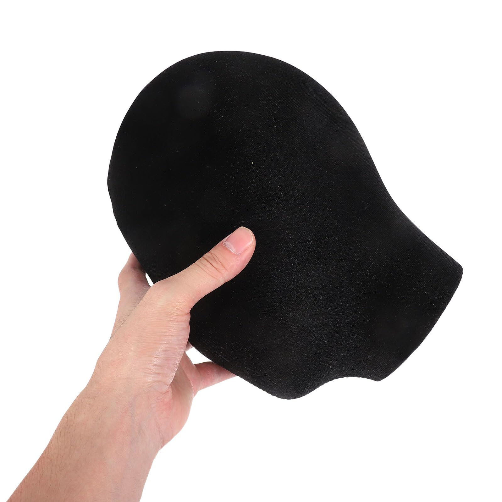 Testa Manichino Donna in Plastica Nera per Esposizione | Aspetto Realistico Moderno, Costruzione Leggera, Resistenza allo Sbiadimento per Allestimenti Negozio