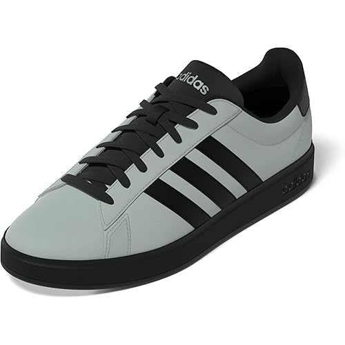 adidas Men's Grand Court 2.0 Sneaker, Wonder Silver/Black/Black, 7