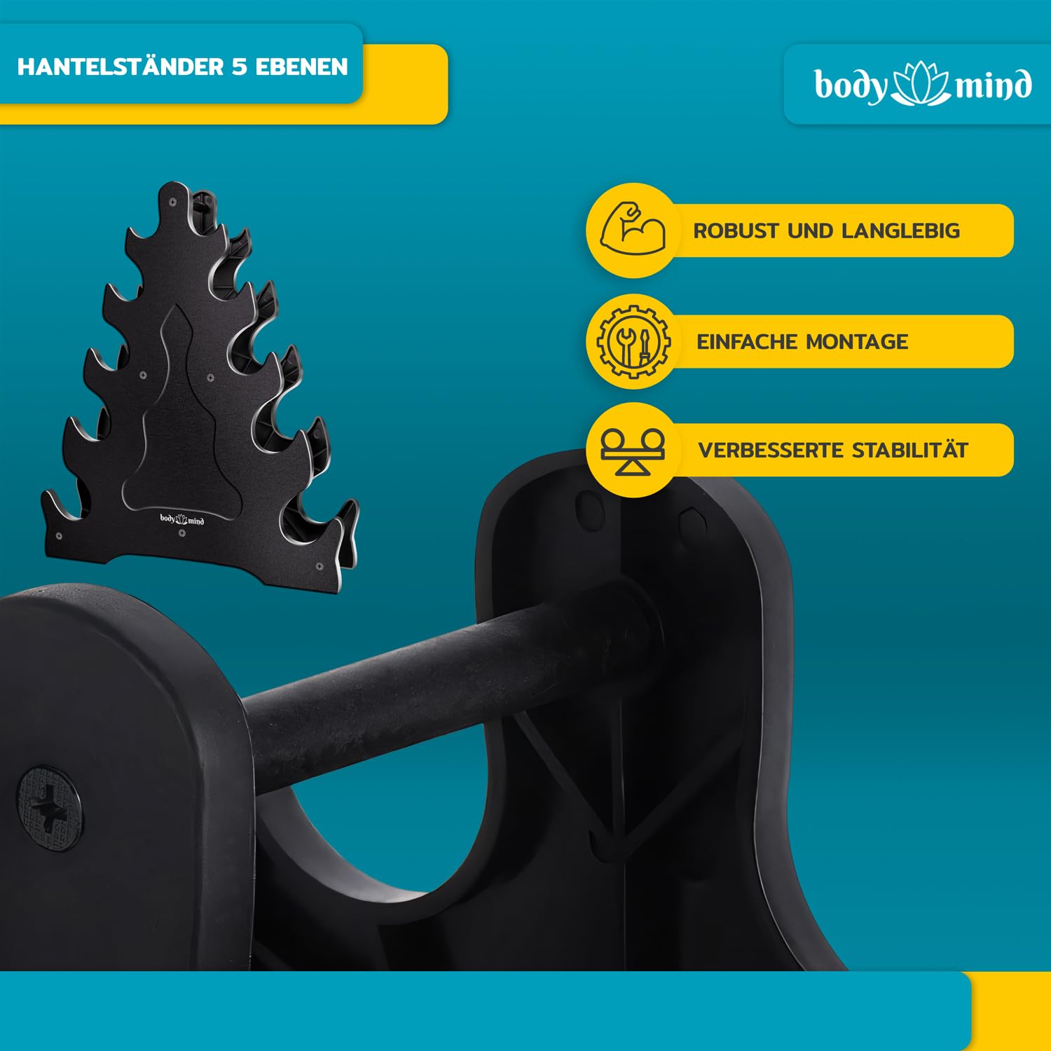 Body & Mind® Juego de 2 mancuernas ; Entrenamiento de fuerza eficaz con diferentes pesos; Entrenamiento de fitness en casa