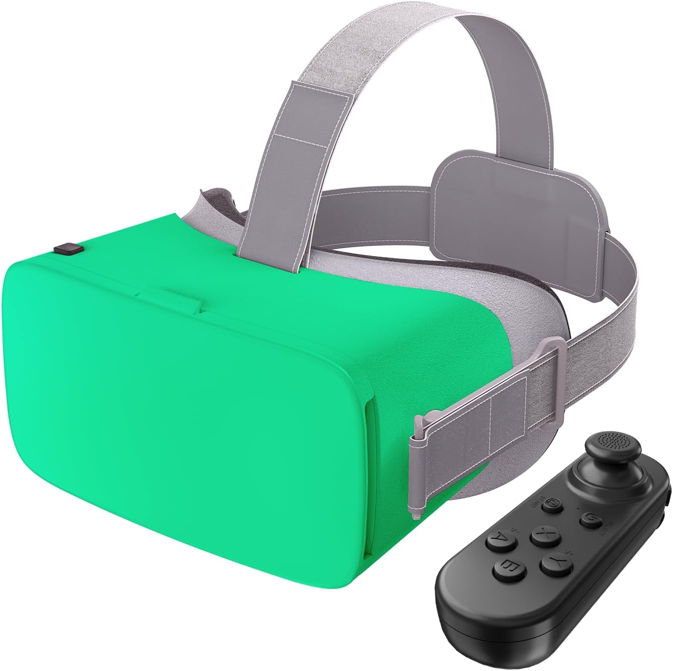 VR Headset for Phone with Controller, Anti-Blue Eyes Protected HD Lenses – Aurora Green VR Headset for Phone with Controller, Anti-Blue Eyes Protected HD Lenses – Aurora Green