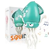 Electric Dancing Octopus Baby Toy, Dancing Squid Crawling Toys,Automatic Evasion Octopus Toy with Led Light and Music, Interactive Entertainment for Baby Sensory Development Birthday Gifts(Green)